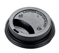 200 x 12oz Black Coffee Cup Lids 90mm - Fits 10oz, 12oz, 16oz & 20oz Paper Cups - Disposable Sip-Through Lids, Leak-Resistant Snap-On Design for Hot Coffee, Tea & Takeaway Drinks