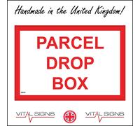 (200 x 150mm - 8 x 6, A - Sticker / Sav - Non-See Through) GE928 Parcel Drop Box Sign Home Delivery Courier Driver Postman Package Goods 600mm x 450mm B - Magnetic - Vehicle Grade