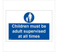 (200 x 150mm - 8 x 6, A - Sticker / Sav - Non-See Through) MA874 Children Must Be Adult Supervised At All Times Signs Recreation Play Area 600mm x 450mm B - Magnetic - Vehicle Grade