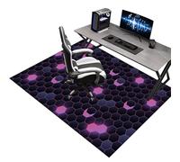 200 x 230 cm Office Gaming Chair Mat for Carpet, Office Chair Carpet Protector, Gaming Floor Protector, Desk Chair Mat, Black Rug