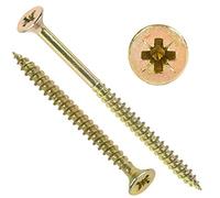 200 x 3.5mm x 50mm TIMCO ZINC and Yellow Thread Wood CHIPBOARD Screws