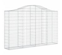 Arched Gabion Basket Stone Basket Gabion Retaining Wall Galvanised Iron vidaXL