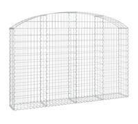 (200 x 30 x 120/140 cm) vidaXL Arched Gabion Basket Galvanised Iron Mesh Wire Stone Basket Multi Sizes