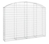 (200 x 30 x 140/160 cm) vidaXL Arched Gabion Basket Galvanised Iron Mesh Wire Stone Basket Multi Sizes