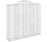 (200 x 30 x 180/200 cm/ 1 pcs) vidaXL Arched Gabion Basket Stone Basket Gabion Retaining Wall Galvanised Iron