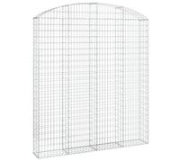 (200 x 30 x 220/240 cm) vidaXL Arched Gabion Basket Galvanised Iron Mesh Wire Stone Basket Multi Sizes
