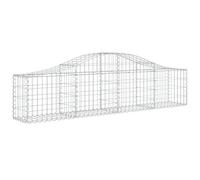 (200 x 30 x 40/60 cm/ 1 pcs) vidaXL Arched Gabion Basket Stone Basket Gabion Retaining Wall Galvanised Iron