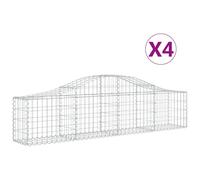Arched Gabion Basket Stone Basket Gabion Retaining Wall Galvanised Iron vidaXL