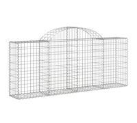 (200 x 30 x 80/100 cm/ 1 pcs) vidaXL Arched Gabion Basket Stone Basket Gabion Retaining Wall Galvanised Iron