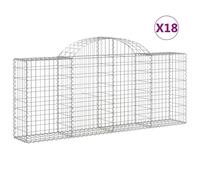 Arched Gabion Basket Stone Basket Gabion Retaining Wall Galvanised Iron vidaXL