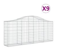 Arched Gabion Basket Stone Basket Gabion Retaining Wall Galvanised Iron vidaXL