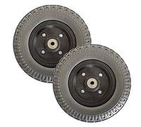200 X 50 Wheelchair Caster/Wheels Assembly, 8inch PU Solid Front Wheels Caster Replacement for Electric Wheelchair, 8mm(5/16") Bearing, 2pcs