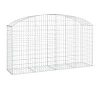 (200 x 50 x 100/120 cm) vidaXL Arched Gabion Basket Galvanised Iron Mesh Wire Stone Basket Multi Sizes