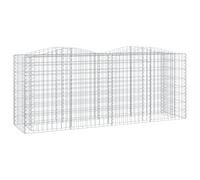 (200 x 50 x 100 cm) vidaXL Arched Gabion Raised Bed Gabion Basket Mesh Wire Stone Galvanised Iron