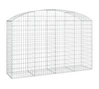 (200 x 50 x 120/140 cm) vidaXL Arched Gabion Basket Galvanised Iron Mesh Wire Stone Basket Multi Sizes