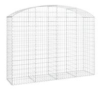 Arched Gabion Basket Galvanised Iron Mesh Wire Stone Basket Multi Sizes vidaXL