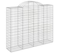 (200 x 50 x 160/180 cm/ 1 pcs) vidaXL Arched Gabion Basket Stone Basket Gabion Retaining Wall Galvanised Iron