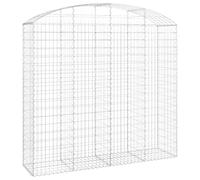 (200 x 50 x 180/200 cm) vidaXL Arched Gabion Basket Galvanised Iron Mesh Wire Stone Basket Multi Sizes