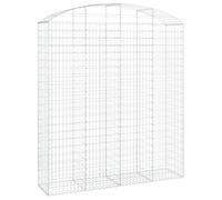 (200 x 50 x 220/240 cm) vidaXL Arched Gabion Basket Galvanised Iron Mesh Wire Stone Basket Multi Sizes