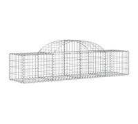 (200 x 50 x 40/60 cm/ 1 pcs) vidaXL Arched Gabion Basket Stone Basket Gabion Retaining Wall Galvanised Iron