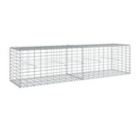 (200 x 50 x 50 cm) vidaXL Gabion Basket with Cover Gabion Raised Bed Gabion Cage Galvanised Iron