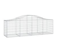 (200 x 50 x 60/80 cm/ 1 pcs) vidaXL Arched Gabion Basket Stone Basket Gabion Retaining Wall Galvanised Iron