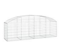 (200 x 50 x 60/80 cm) vidaXL Arched Gabion Basket Galvanised Iron Mesh Wire Stone Basket Multi Sizes
