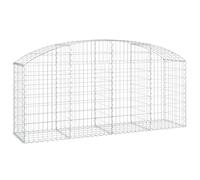 (200 x 50 x 80/100 cm) vidaXL Arched Gabion Basket Galvanised Iron Mesh Wire Stone Basket Multi Sizes