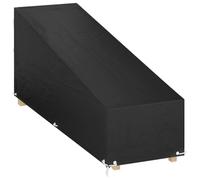 (200 x 65 x 35/60 cm/ 1 pcs) vidaXL Sunlounger Cover Outdoor Furniture Cover Patio 12 Eyelets Polyethylene