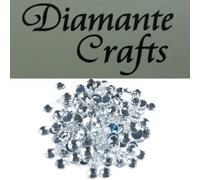 200 x 7mm Clear Diamante Loose Round Flat Back Rhinestone Craft Gems Created Exclusively for Diamante Crafts