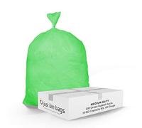 200 X 80 L Green Coloured Refuse Sacks 25 Micron Medium-Duty Bin Bags Colour-Coded Waste Management For Recycling, Offices &