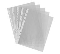 200 X A4 Clear Plastic Punch Punched Pockets FOLDERS Filing Wallets Sleeves