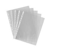 200 x A4 Poly Pockets Punched Pockets Acid Free,Plastic Sleeves Polly Pockets Stationary Document Wallets Glass Clear Strong Binder Punched Sleeves