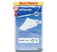 200 x Attends Cover Dri Plus Disposable Bed pads | 60 x 60cm | 4 Packs of 50