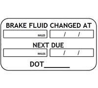 200 x Brake Fluid Change Reminder Labels Service Record Stickers