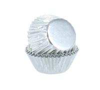 200 x Culpitt Mini Baking Cases | Silver Petit Four Cases, Foil Lined Cupcake Case for Fairy Cakes and Bite-Sized Treats, Metallic - 200 Cupcake Cases