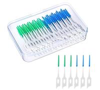 200 x Interdental Brushes, Dental Brush Head for Interdental Hygiene, Interdental Floss, Interdental Cleaning Tool for Interdental Hygiene (Blue, Green)