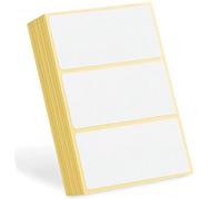 200 x Large White Sticky Labels, Plain Self Adhesive Address Labels, 100x50mm, Blank Postage Parcel Stickers, Easy to Write-on