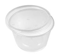 200 x Round 16oz Microwave Clear Plastic Food Containers Freezing Takeaway Hot Cold Foods - 120mm (D) x 60mm (H) by wecansourceitltd®