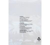 200 x Self Seal OPP Crystal Clear Poly Bags With Suffocation Warning in 5 Languages (12 x 16" (305 x 406mm))