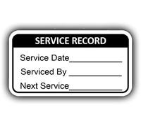 200 x Service Record Labels Next Due Reminder Stickers