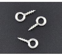 200 x Silver Plated Colour Metal 10mm x 5mm Screw Eyes/Pins Bails - for Jewellery Making Craft Findings