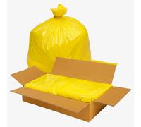 200 x Yellow Bin Liners 90L - Strong Yellow Refuse Sacks for Waste Disposal | 18x29x39 Inch Medium-Duty Garbage Bin Bags for Kitchen, Home, Garden, and Commercial Use