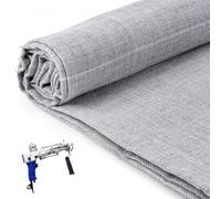 200 x200cm Large Primary Tufting Cloth with White Grid, Gray Primary Rug Backing Fabric Monks Cloth for Tufting Gun, Rug-Punch, Punch Needle
