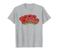 2000 AD Comics Red Featuring Judge Dredd T-Shirt, Men, Heather Grey, 3X-Large