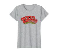 2000 AD Comics Red Featuring Judge Dredd T-Shirt, Women, Heather Grey, Small