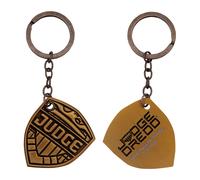FaNaTtik 2000 AD Judge Dredd Limited Edition Metal Badge Keyring - Official Collectible Metal Keychain for Fans & Collectors