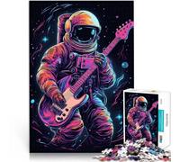 2000 Adult Pieces Jigsaw Puzzle Astronaut Playing Guitar Handgeschwindigkeitswettbewerb Gutes Geschenk70x100cm