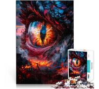 2000 Adult Pieces Jigsaw Puzzle Dragon Eye of Fire Made of cardboard for and 14 years and over Anti-stress educational toy Birthday gift, gifts, wall art。size：70x100cm/27.5x39.3inch