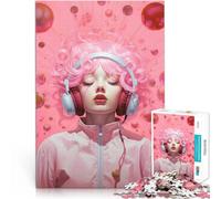 2000 Adult Pieces Jigsaw Puzzle Pink Noise Bliss Made of cardboard,for age 14 years and over Each piece is unique - Fun and challenging game for the whole Challenging Game。